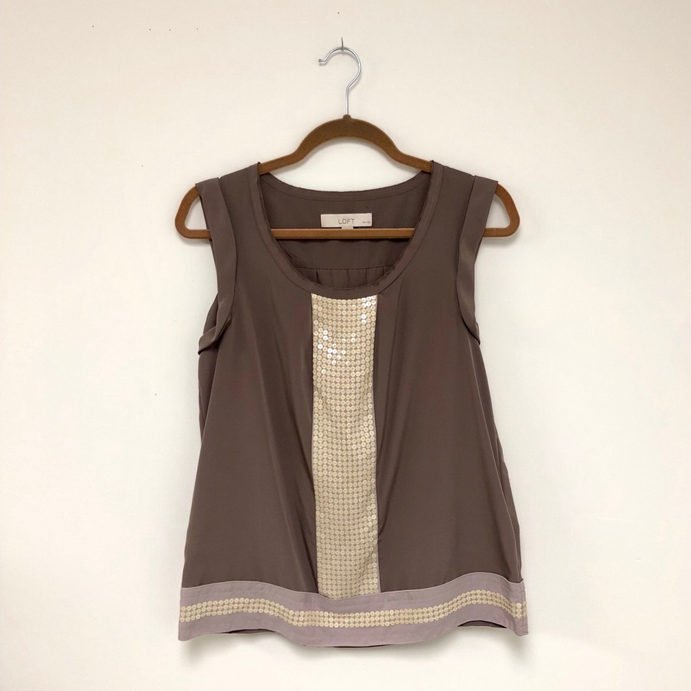 LOFT sequin dress shirt